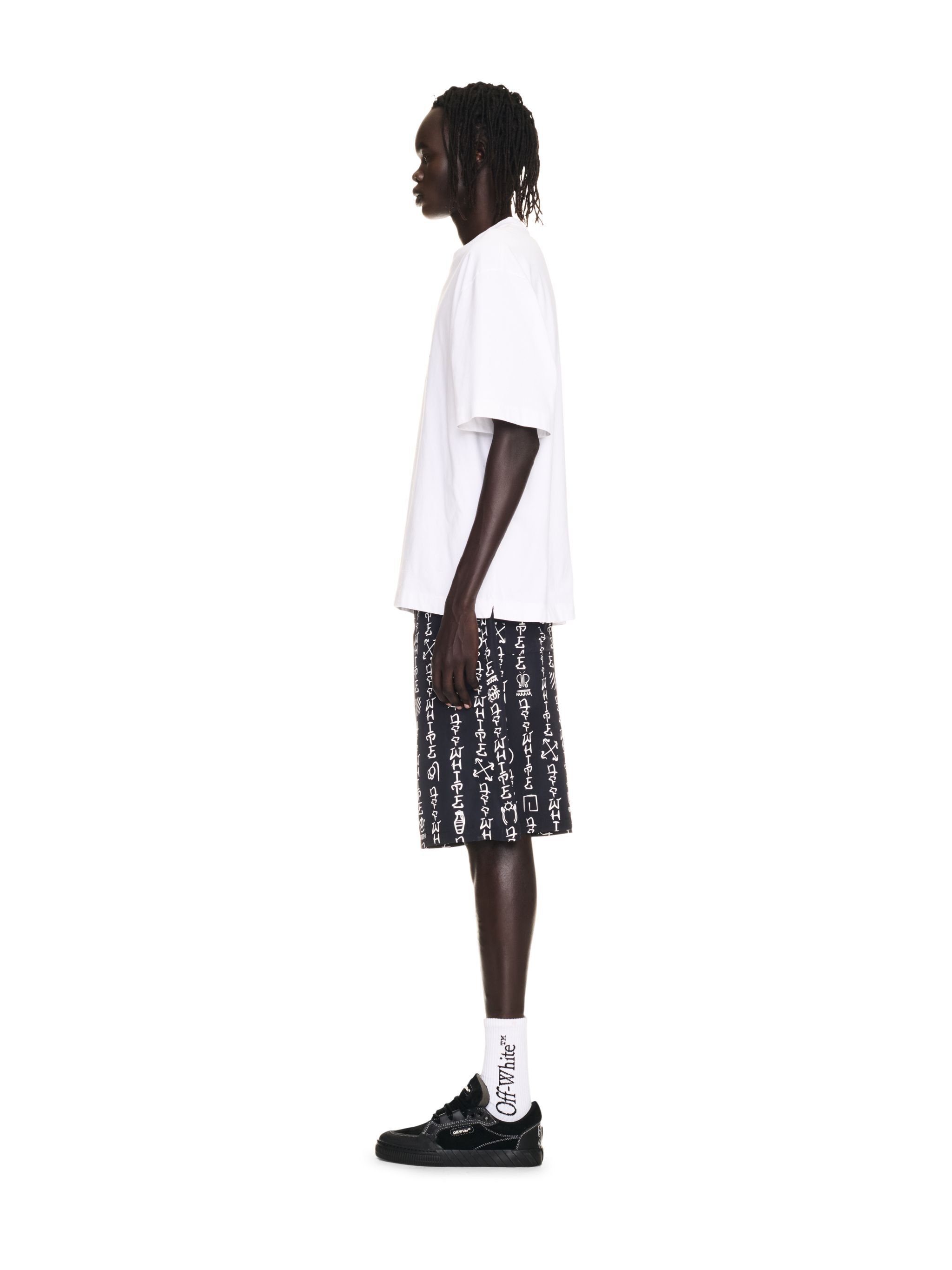 OFF WHITE College Skate S/S Tee WHITE OMAA120F24JER00M