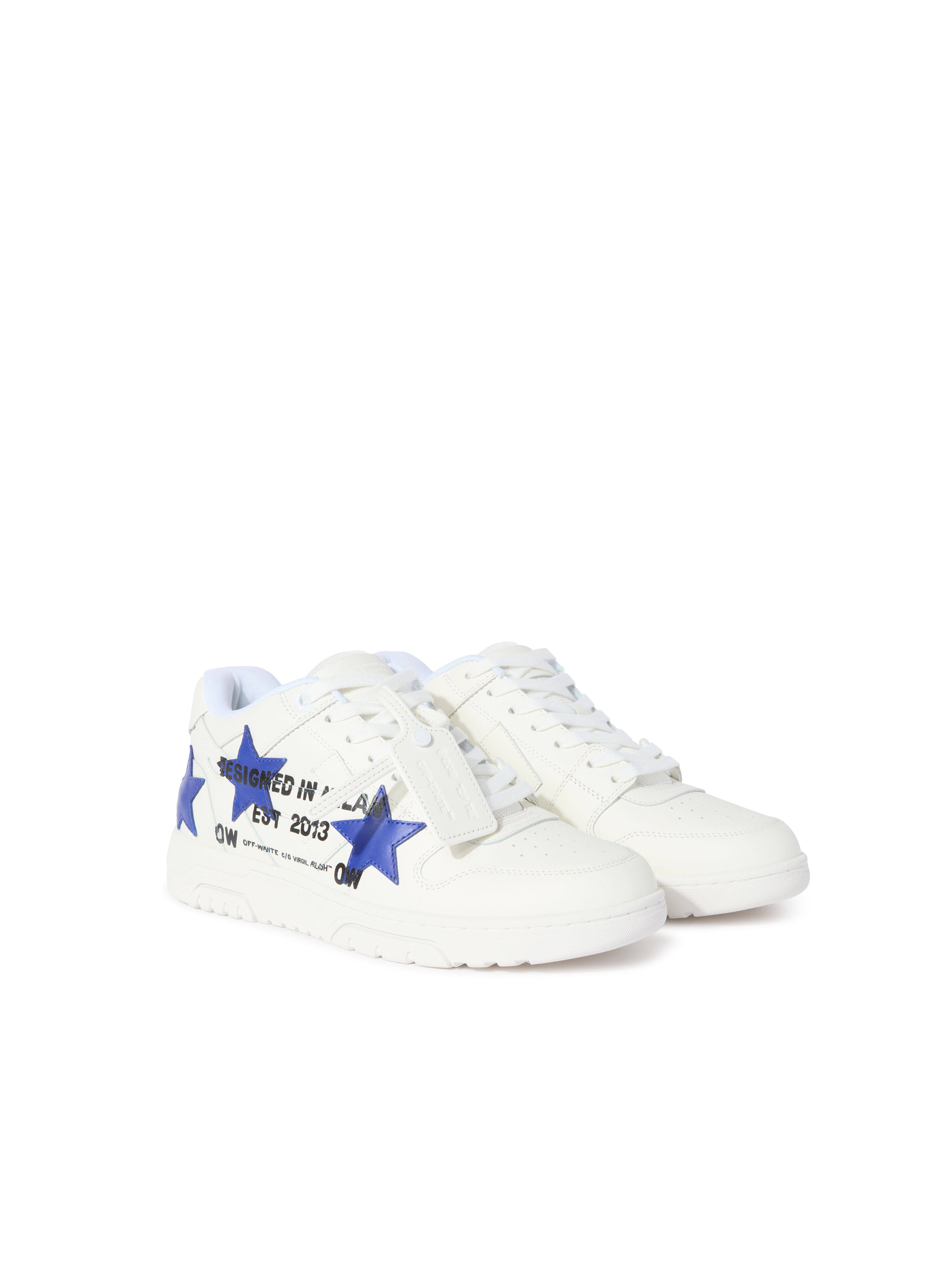 OFF WHITE Weiß/Blaue Star Out Of Office Sneaker WHITE OMIA189S25LEA00D