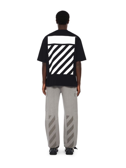 Flannel Diagonal Skate Logo Tee OFF WHITE Flannel Diagonal Skate Logo Tee BLACK - WHITE OMAA120F25JER00N
