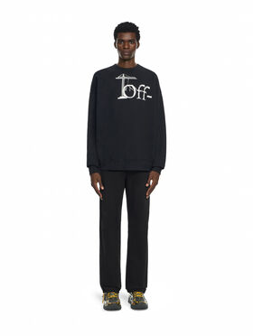 OFF WHITE City Nature Skate Crewneck Sweatshirt BLACK 44MBA054F26F006