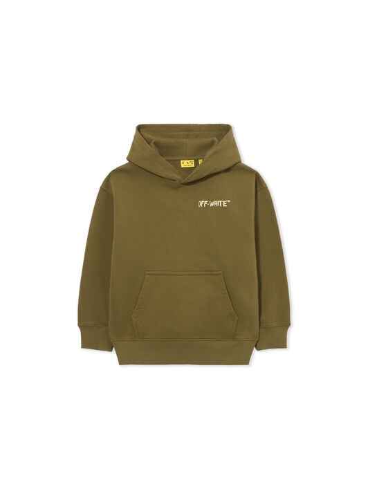 OFF WHITE Arrow Sketch Hoodie MARTINI OLIVE 44BBB001S26F004