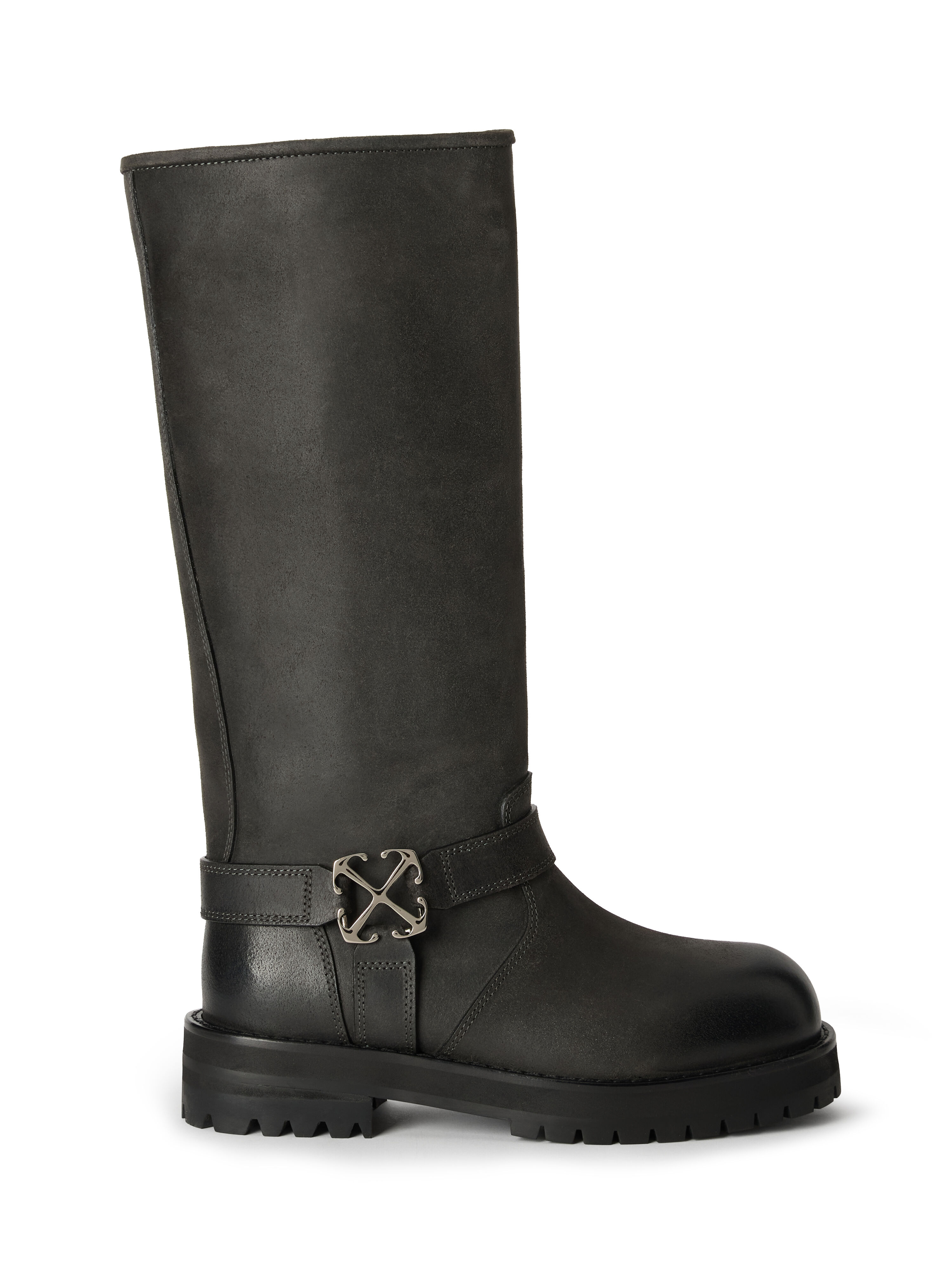 Off Track High Boots OFF WHITE Off Track High Boots Black OWIE04MF25LEA002