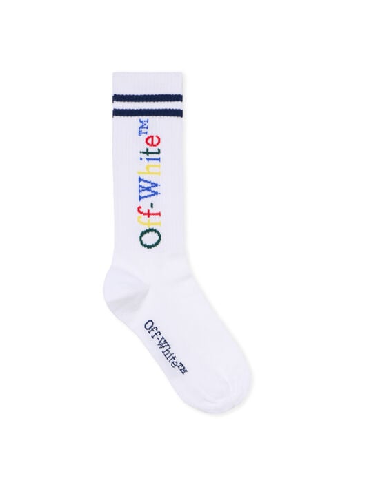 OFF WHITE Bookish Long Socks WHITE - MULTICOLOR OBRA003F25KNI001