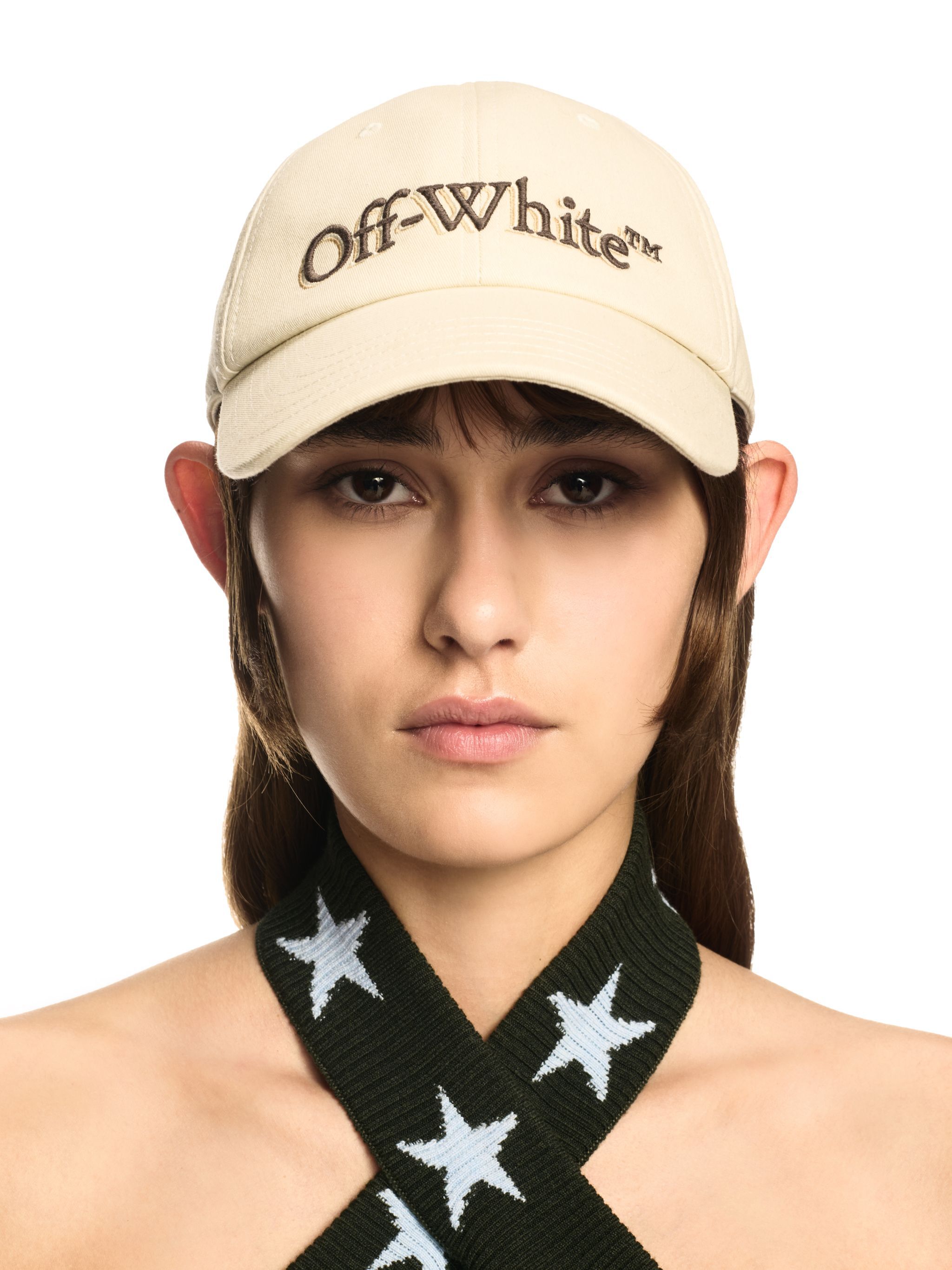 OFF WHITE White Bookish Shadow Baseball Cap NEUTRALS OWLA017S25FAB001