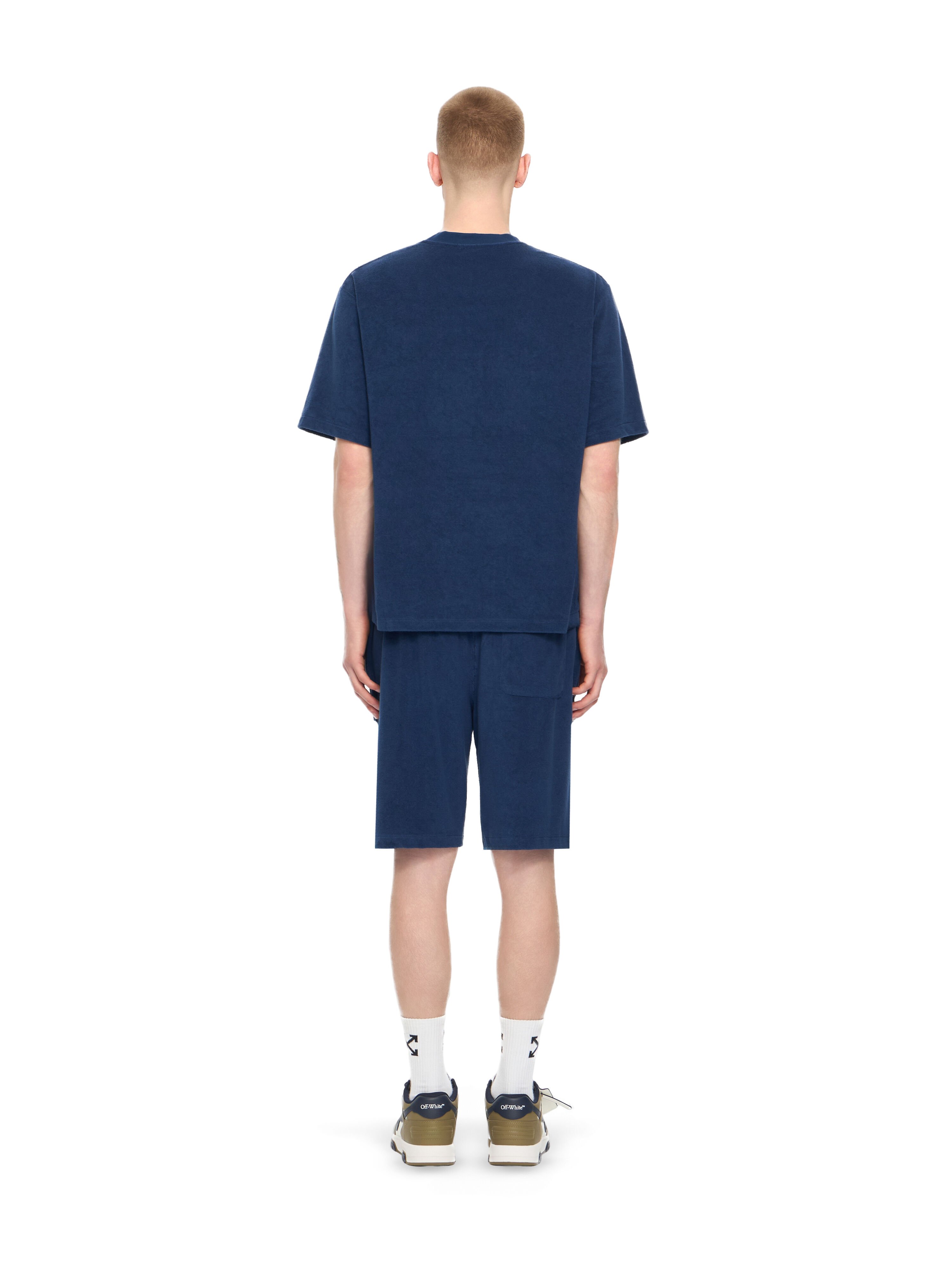 OFF WHITE Towel Terry T-Shirt MARINE 44MKS073F5003