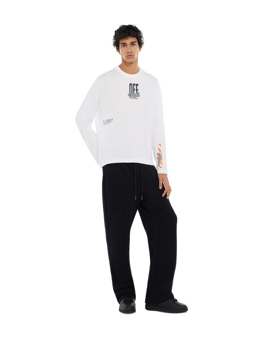 LAB L/AB Off Active Tape Long-Sleeved T-Shirt WHITE 44LABF26T081