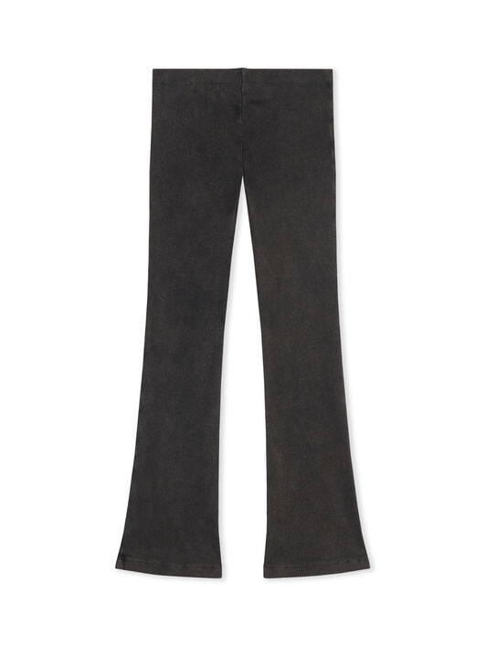 OFF WHITE Off Stamp Acid Wash Rib Pant DARK GREY - WHITE OGCA009F25JER001