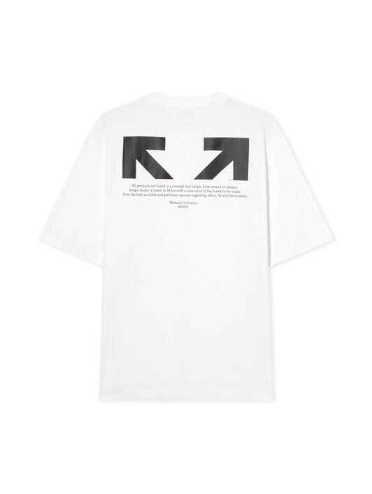 Half Arrow Skate Logo Tee OFF WHITE Half Arrow Skate Logo Tee WHITE - BLACK OWAA13FF25JER004