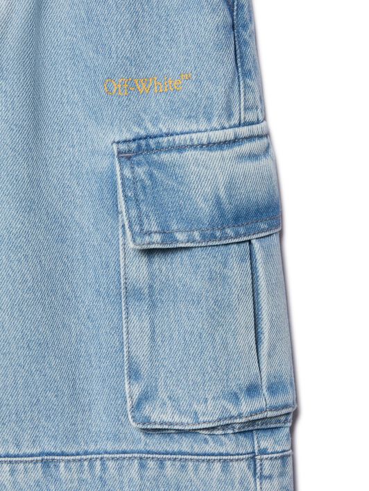 OFF WHITE Diagonal Bookish Cargo Jeans BLUE OBYB002S25DEN002