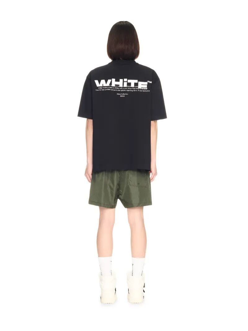 OFF WHITE Costume Da Bagno Verde Con Logo Off VERDE OMFD014S25FAB005