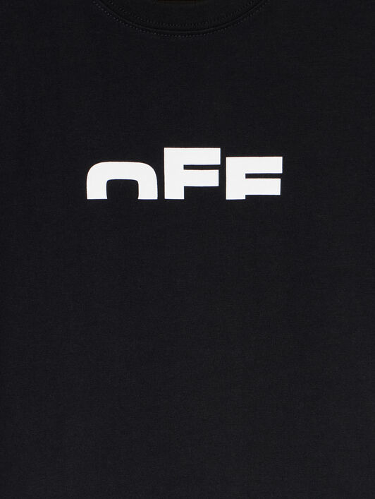 OFF WHITE Type Logo Logo T-Shirt BLACK - WHITE OBAA002F25JER002