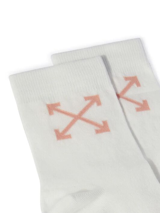 OFF WHITE Arrow Mid-Height Socks WHITE OGRA004S25KNI001