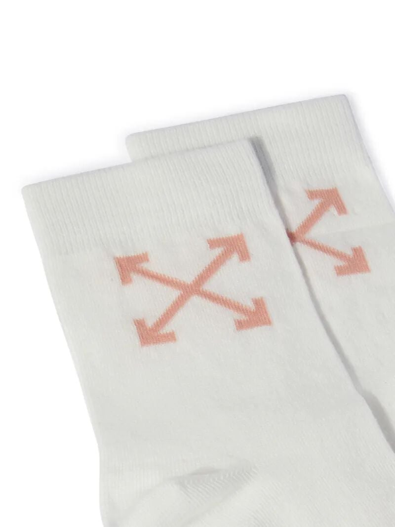 OFF WHITE Arrow Mid-Height Socks WHITE OGRA004S25KNI001