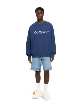 OFF WHITE Bookish Skate Sweatshirt DARK BLUE-WHITE 44MBA054G5F00E