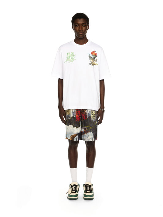 OFF WHITE OW x New York Liberty T-Shirt WHITE OMAA120G25JER00T