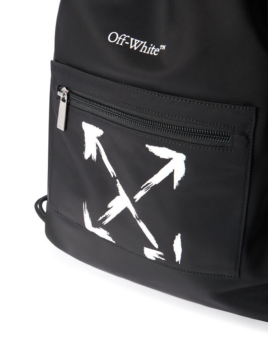 OFF WHITE Arrow Paint Drawstring BLACK OBNB005S26FAB001