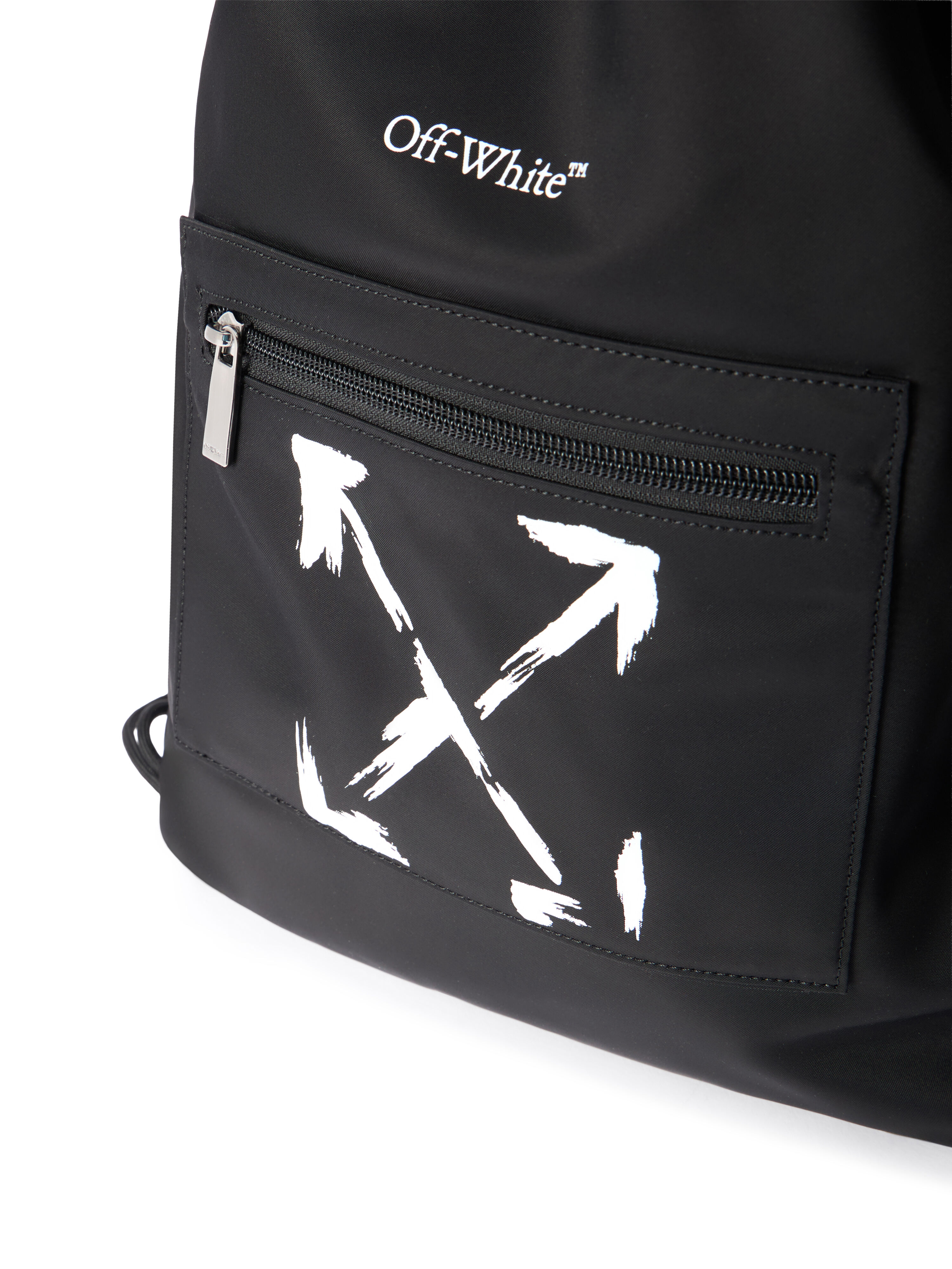 OFF WHITE Arrow Paint Drawstring BLACK OBNB005S26FAB001