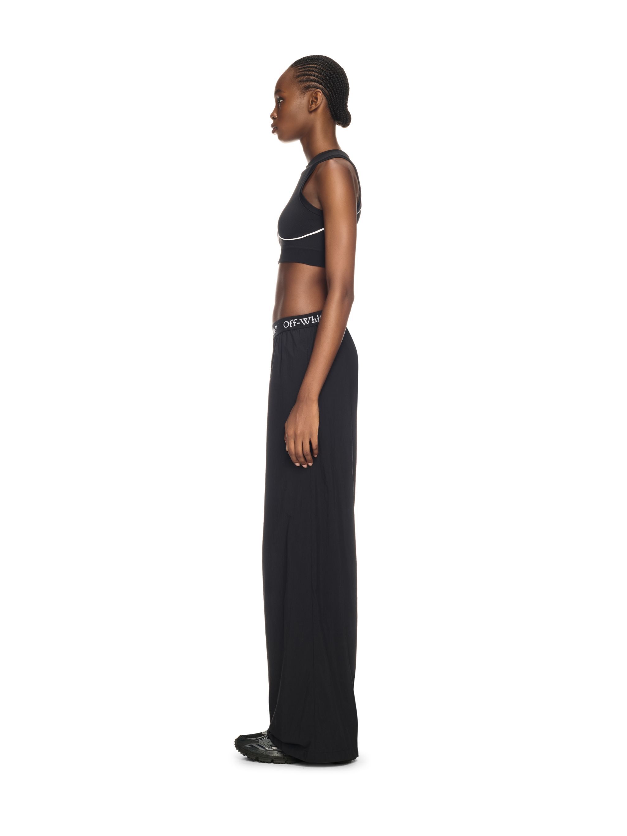 OFF WHITE Top Nero Senza Cuciture Con Logo Off NERO OWVO05AC99KNI002