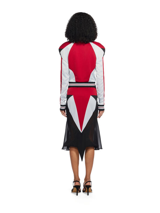 OFF WHITE Track Star Skirt RED DAHLIA - RODIO OWCN004W25JER001