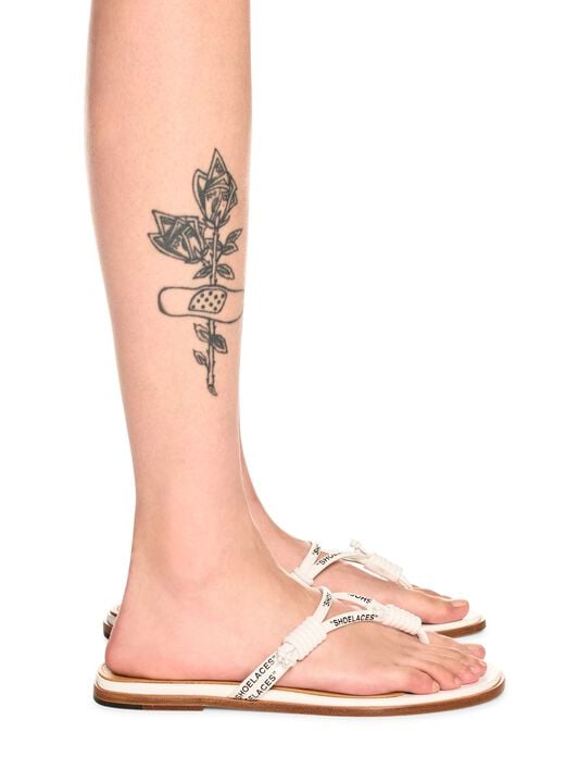 OFF WHITE Weiße Schnürbänder Sandalen WEISS OWIH05DS25LEA001