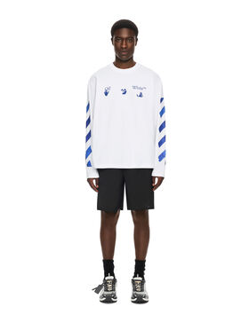 OFF WHITE Bacco Arrow Skate Long Sleeve T-Shirt WHITE 44MAB09CF26J007