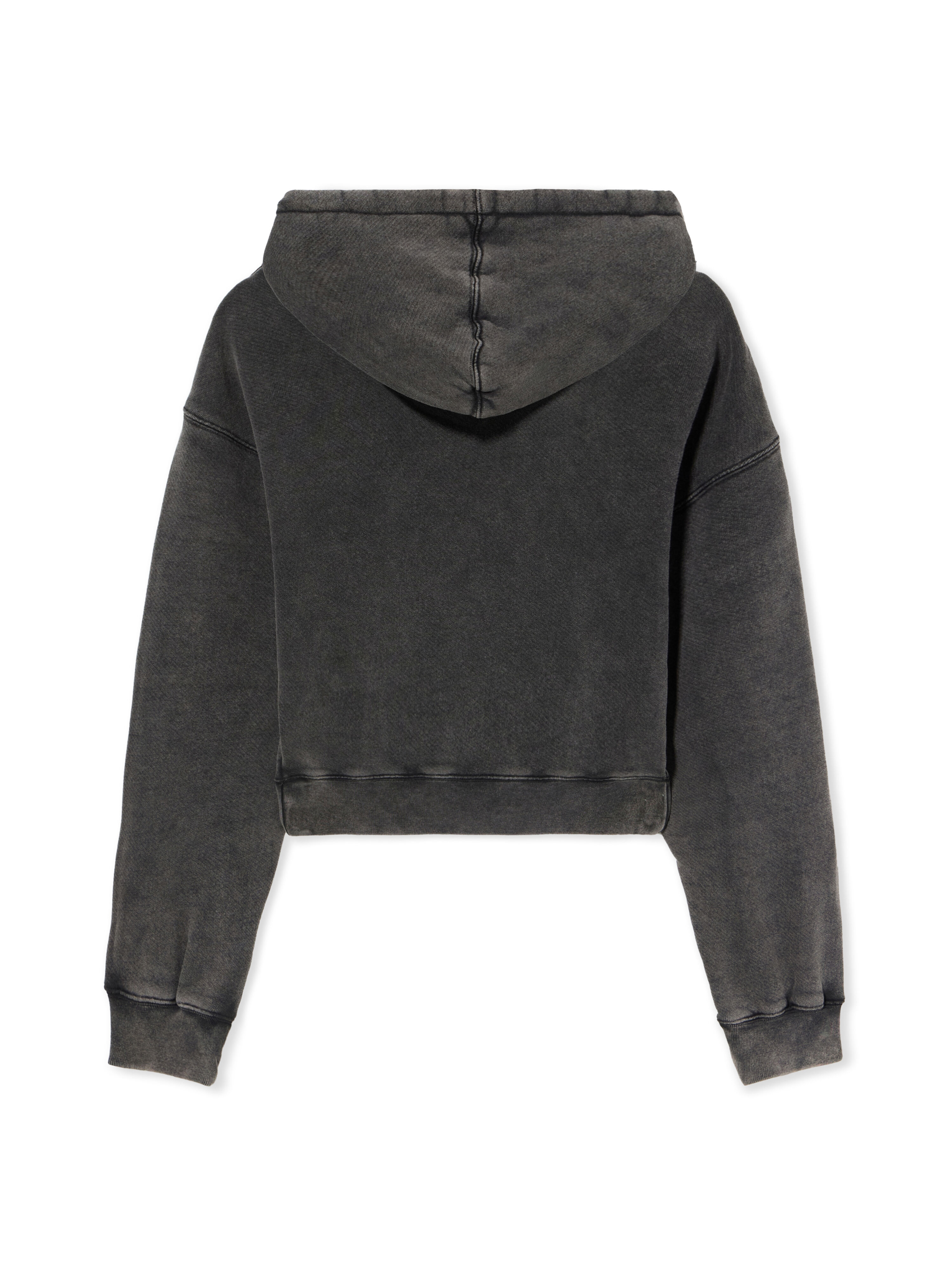 OFF WHITE Bookish Crop Logo Hoodie MARBLE BLACK-WHITE OWBB056F25FLE003