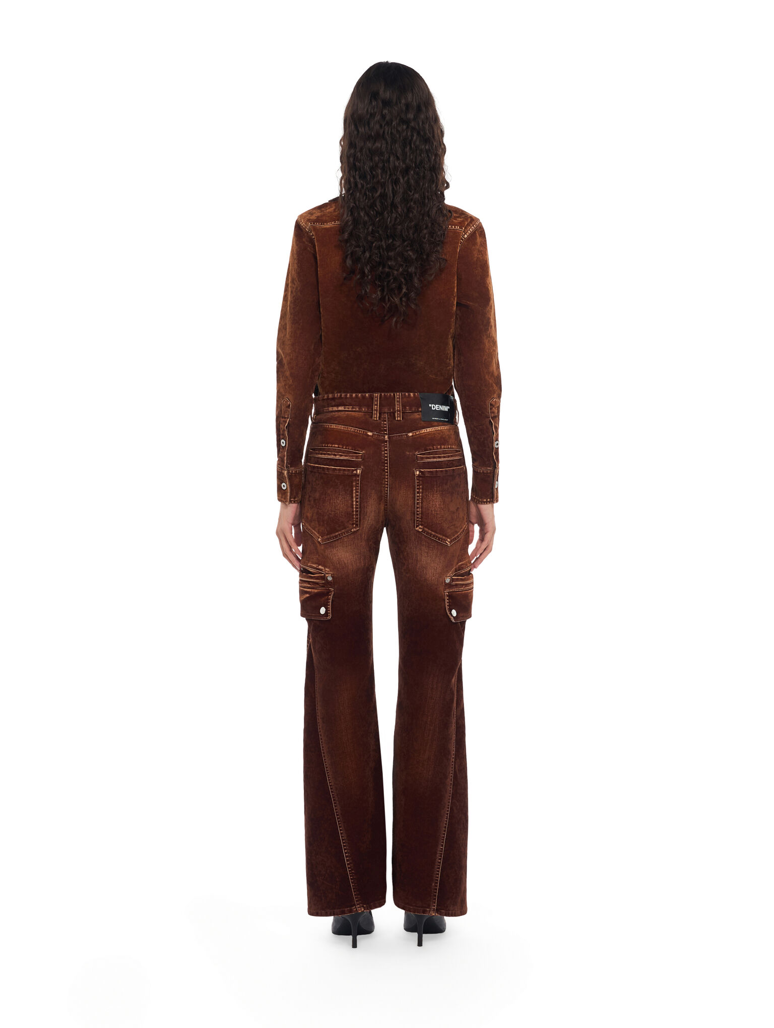 Eyelet Flock Cargo Pants