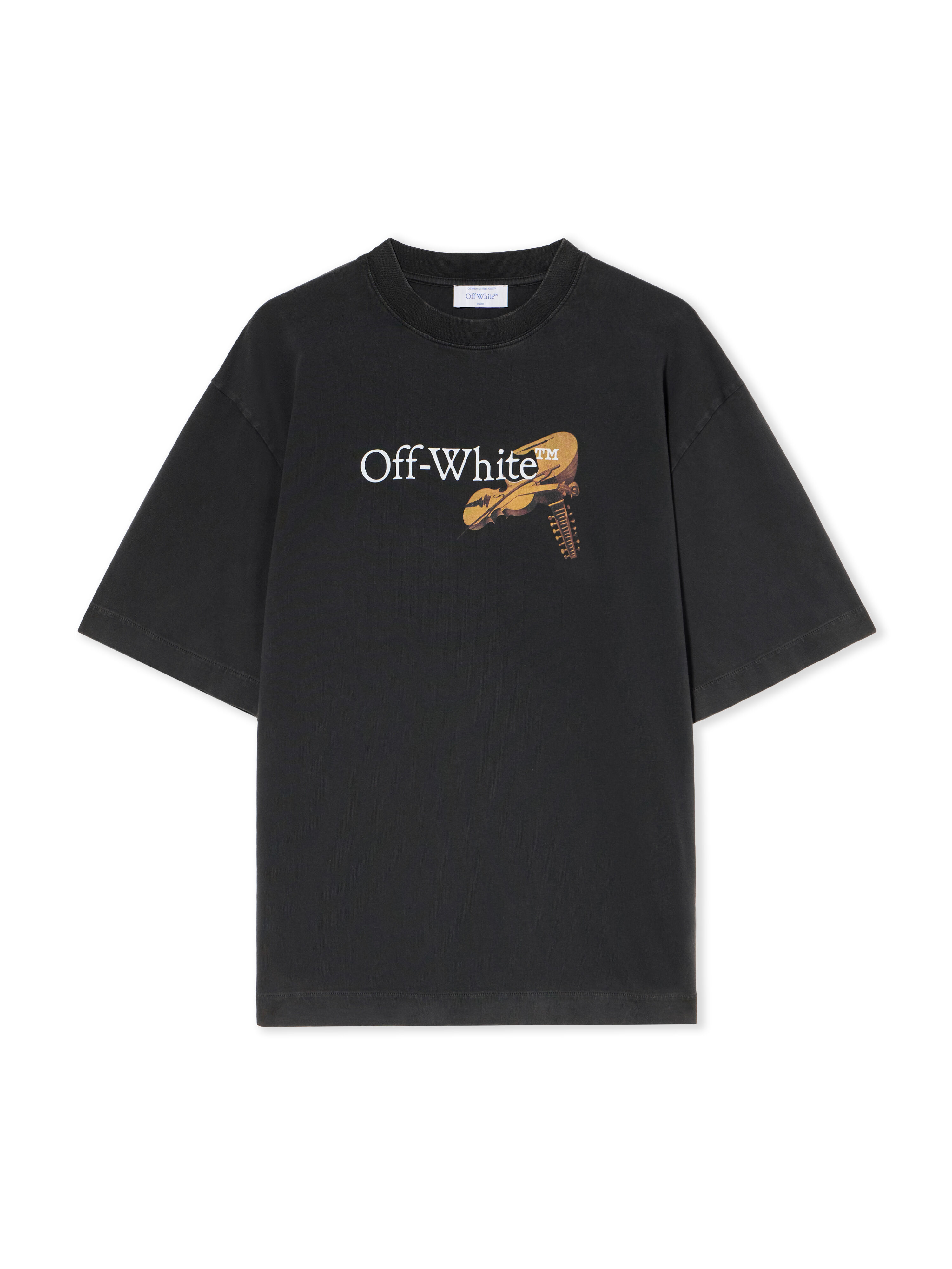 OFF WHITE Cupid Arrow Skate Logo Tee VINTAGE BLACK - WHITE OMAA120F25JER00V