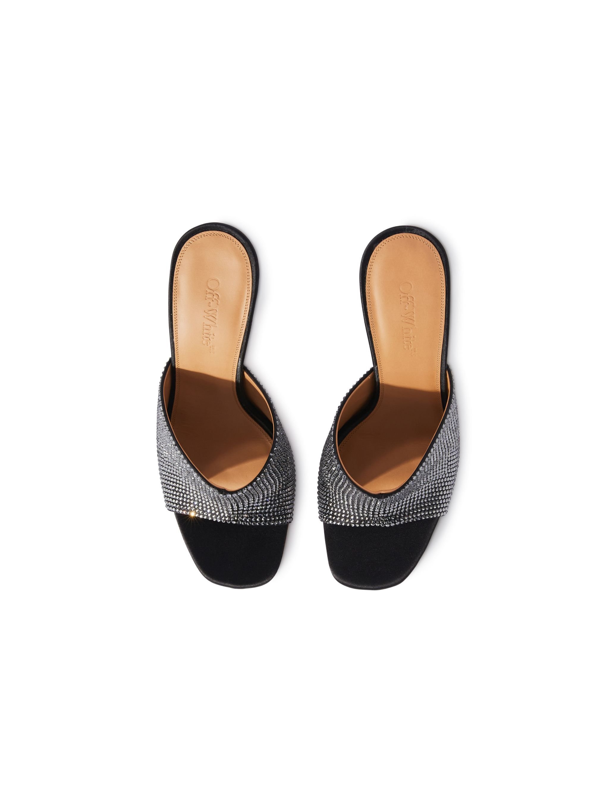 OFF WHITE Shiny High Allen Satin Mule BLACK OWIJ040S24FAB001