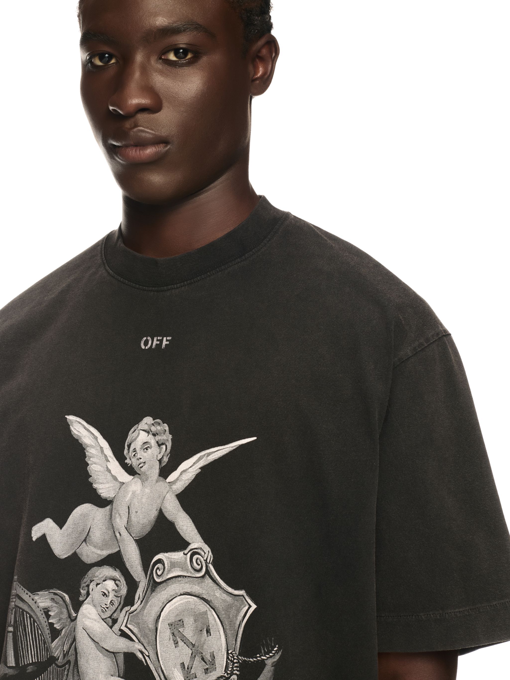 OFF WHITE Putti Skate S/S Tee Vintage Black - White BLACK OMAA120S25JER001
