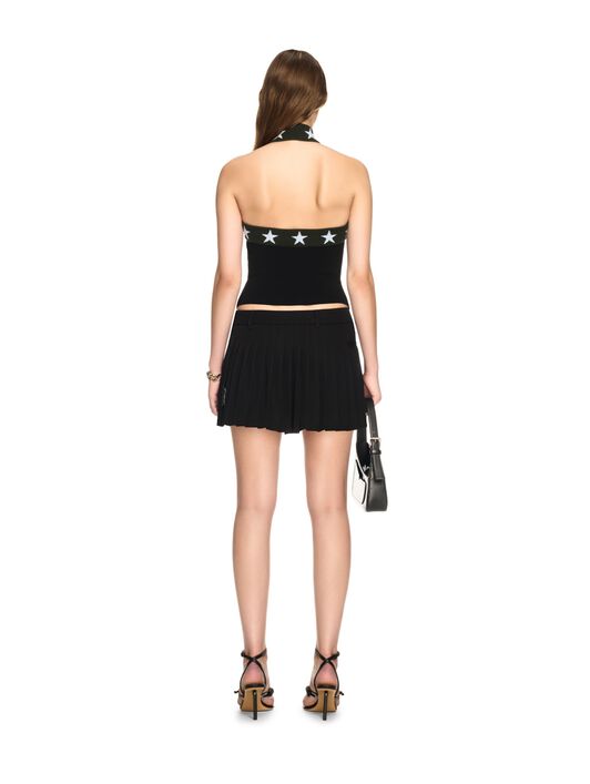 OFF WHITE Schwarzes Starry Halterneck-Top SCHWARZ OWHT02HS25KNI001
