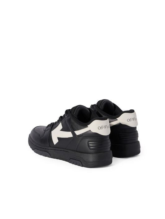 OFF WHITE Out Of Office Leather Sneakers BLACK - WHITE OMIA189C99LEA019