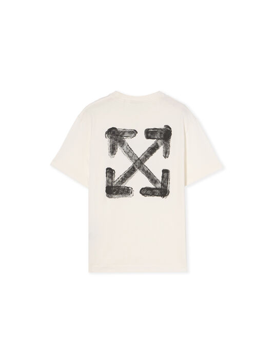 OFF WHITE Arrow Sponge T-Shirt WHITE - BLACK OBAA002F25JER003