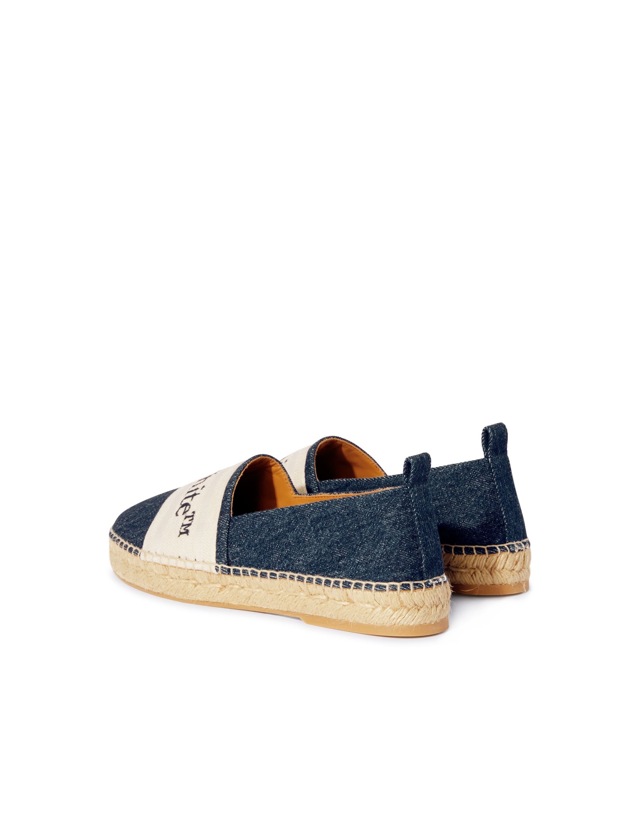 OFF WHITE Espadrillas Blu In Denim Con Logo Bookish BLU OWIB014S25DEN001