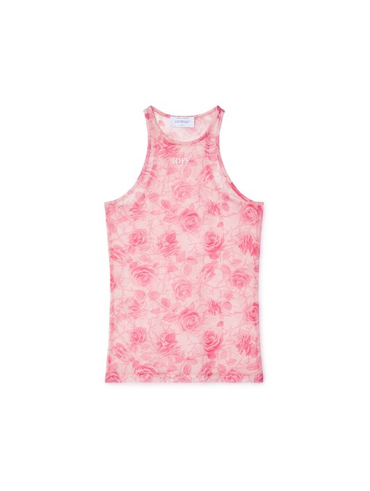 OFF WHITE Off Stamp Roses Mesh Racer To Powder Pin PINK OWAD26HS25JER001