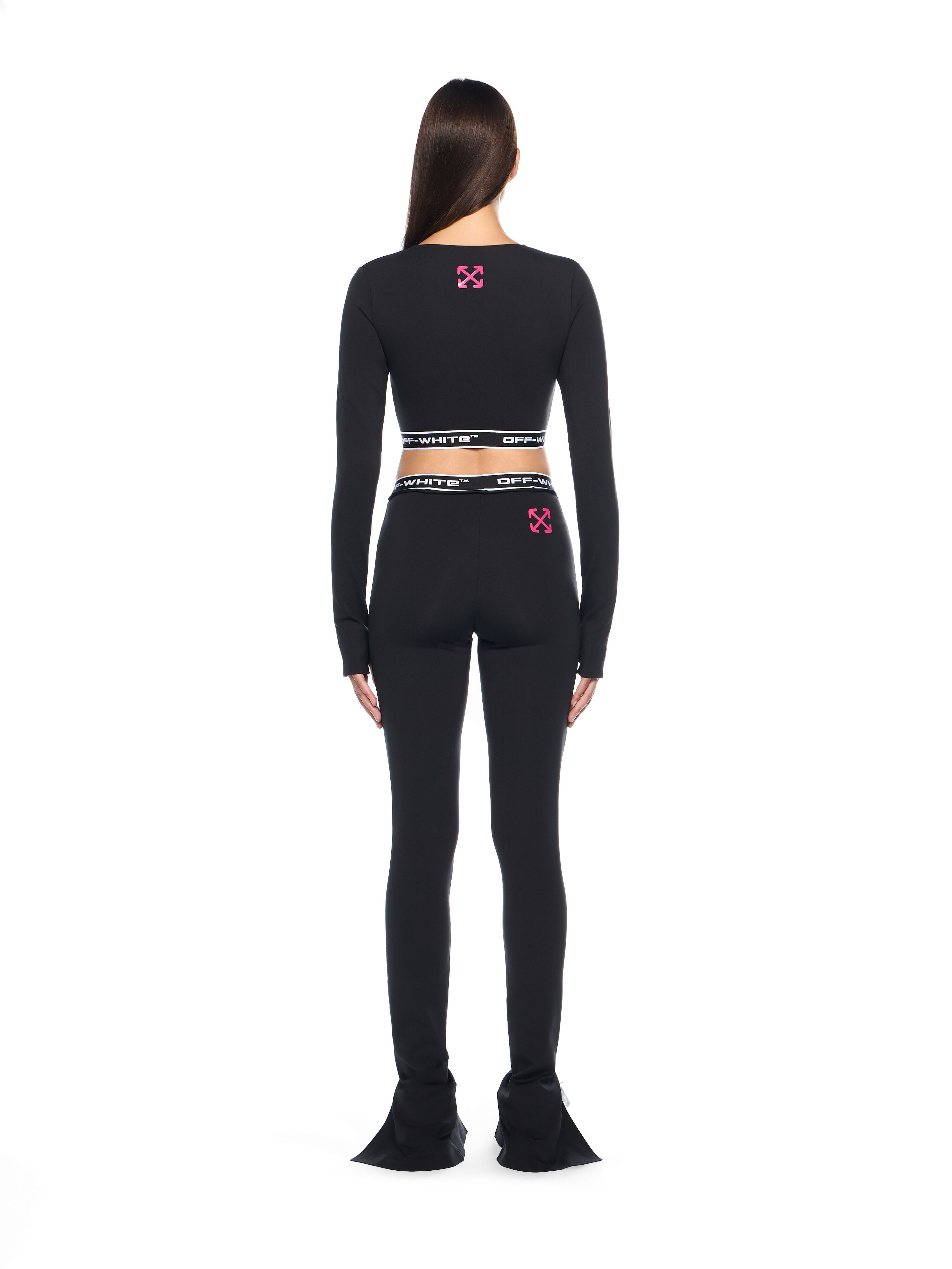 OFF WHITE Logoband Cut Out Top BLACK - FUCHSIA OWVB04CF25JER001