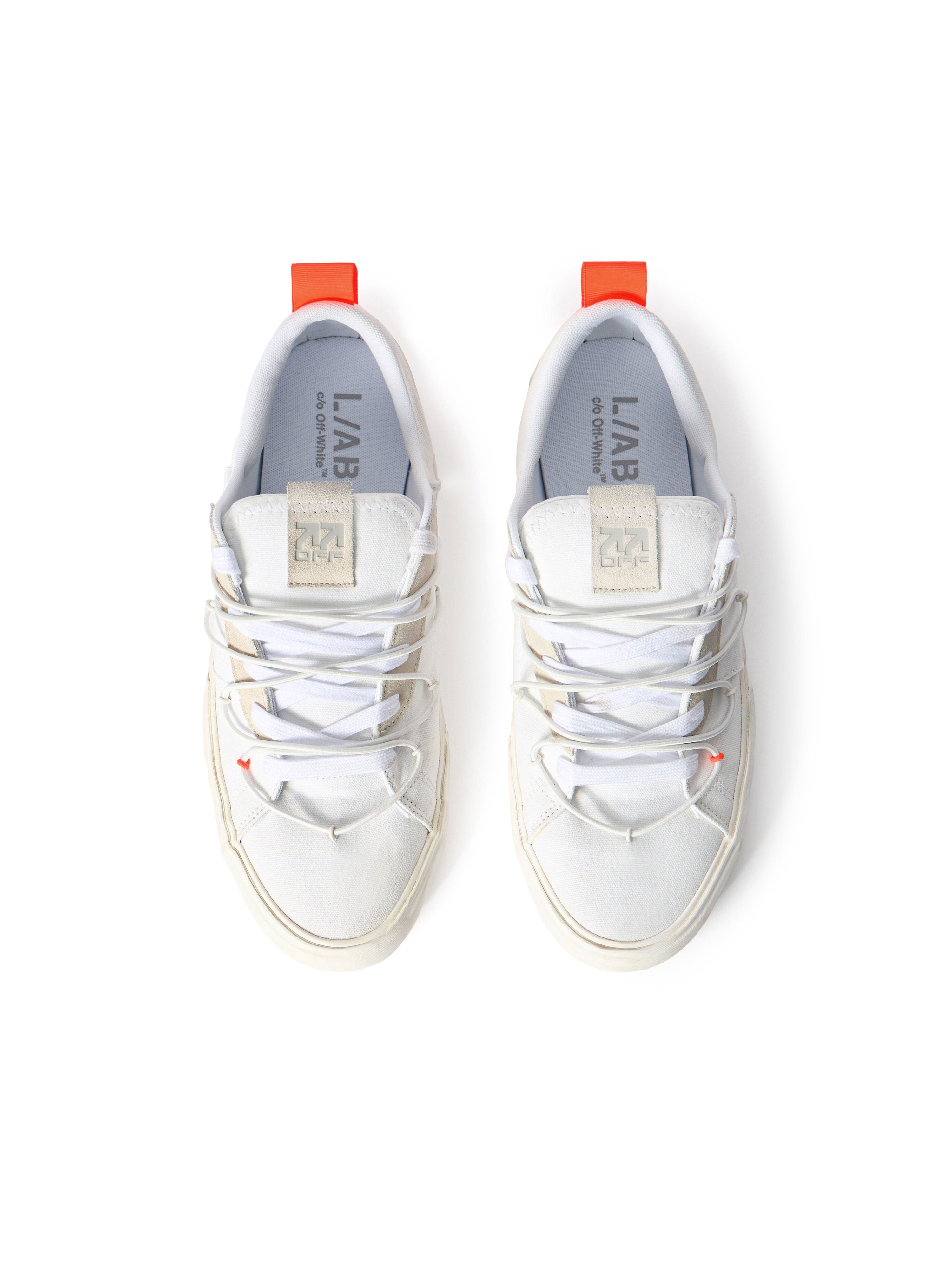 L/AB Tape Vulcanized Sneakers in WHITE/LIGHT GREY for Men | L/AB c