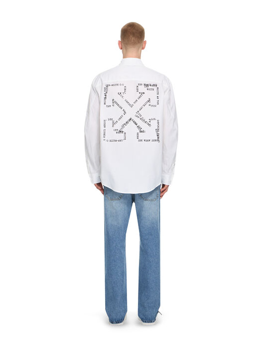 OFF WHITE Camicia Overshirt Type Arrow Poplin WHITE 44XGE04VS26F001