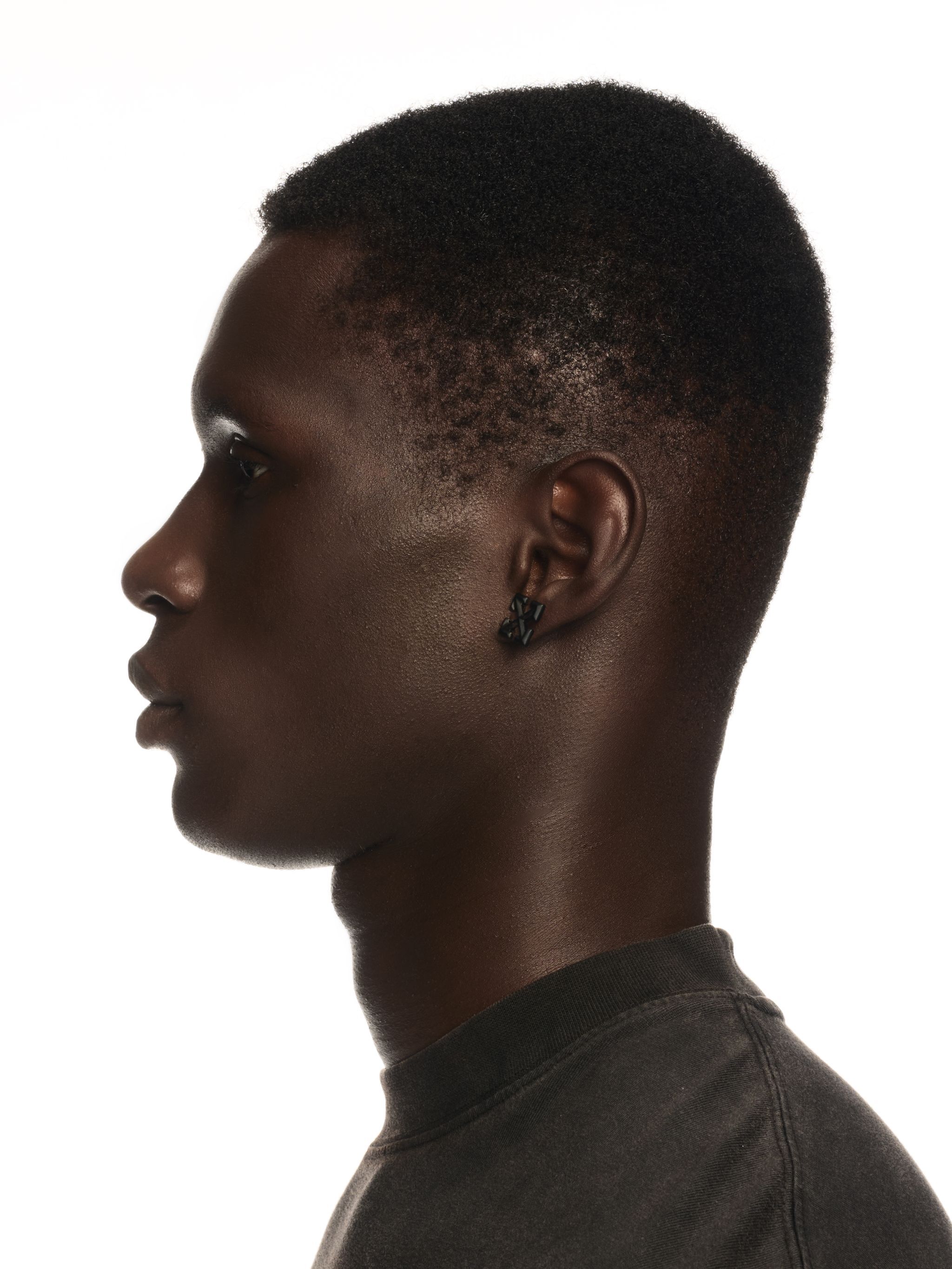 OFF WHITE Black Arrow Mono Earring BLACK OMOD11FC99MET001