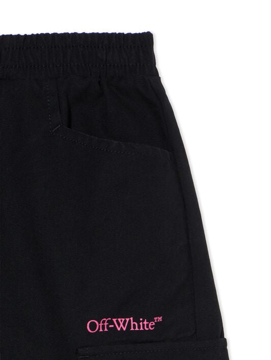 Diagonal Cango Cargo Logo Pants OFF WHITE Diagonal Cango Cargo Logo Pants BLACK - FUCHSIA OGCF005F25FAB001