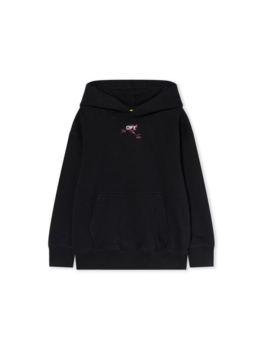 Diagonal Splat Logo Hoodie OFF WHITE Diagonal Splat Logo Hoodie BLACK - FUCHSIA OGBB002F25FLE004