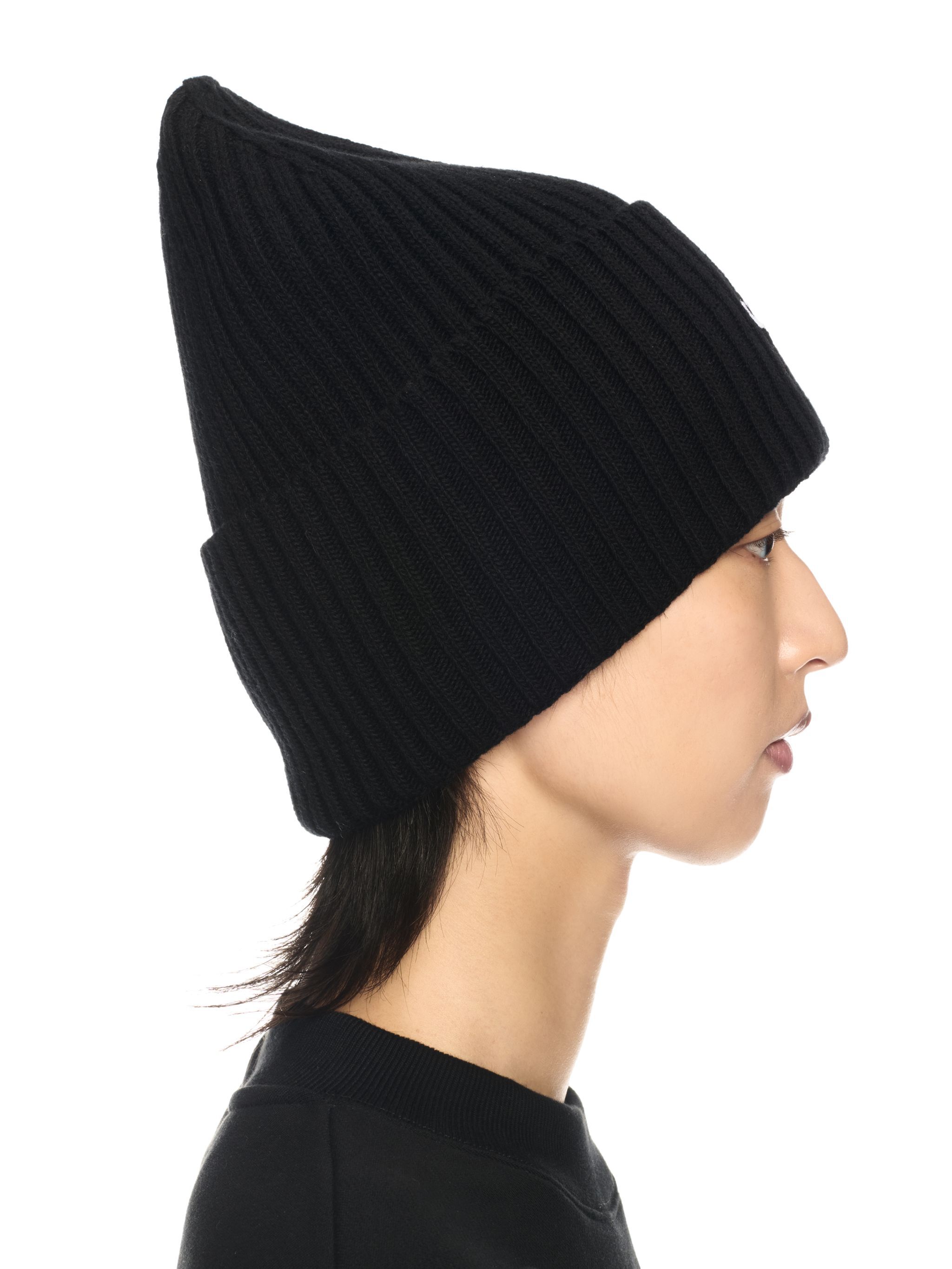 OFF WHITE Black Stamp Loose Beanie BLACK OWLC018C99KNI004