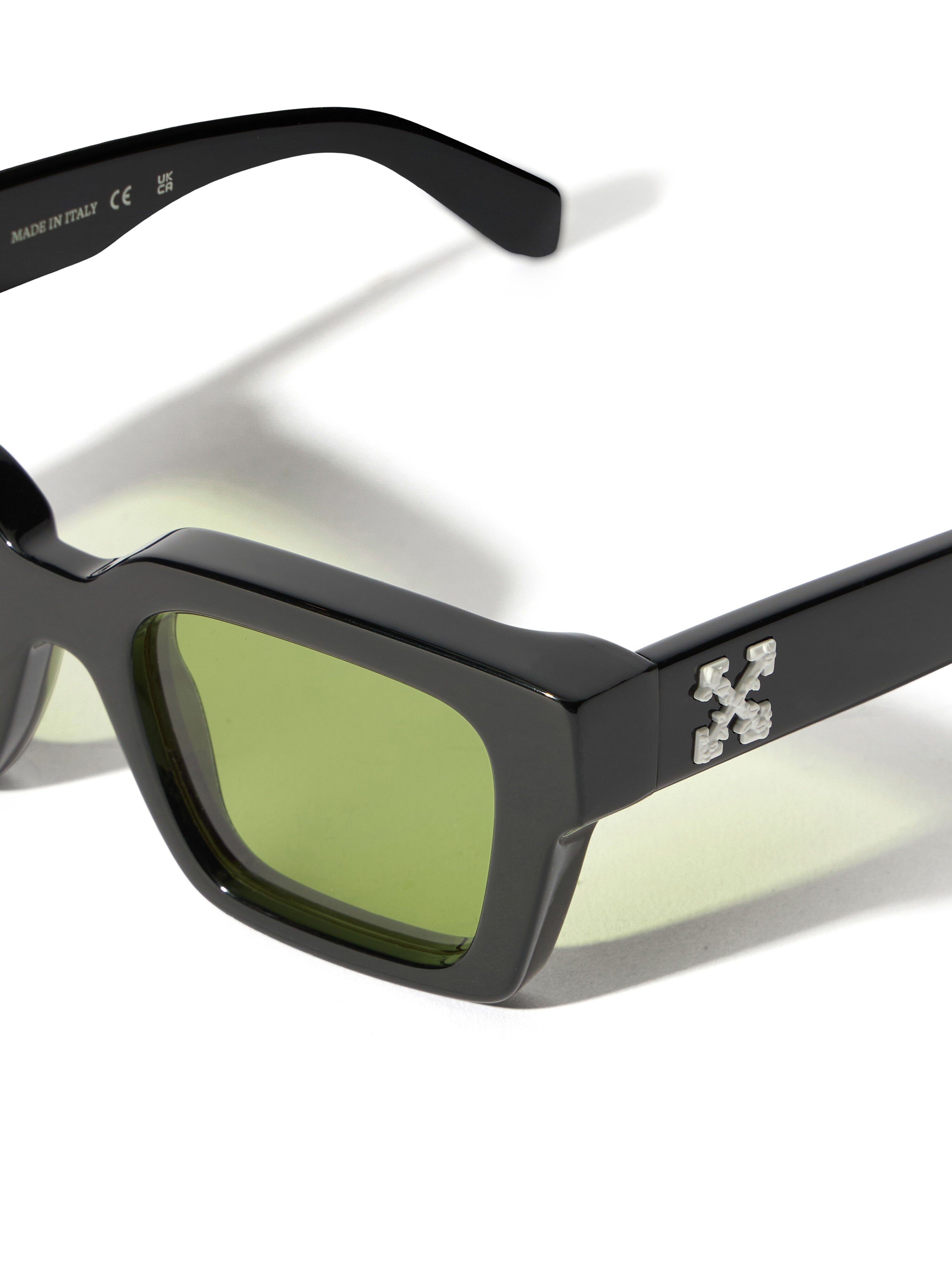 OFF WHITE Virgil  L Light Green Lens Sunglasses Shiny silver OW1022105053