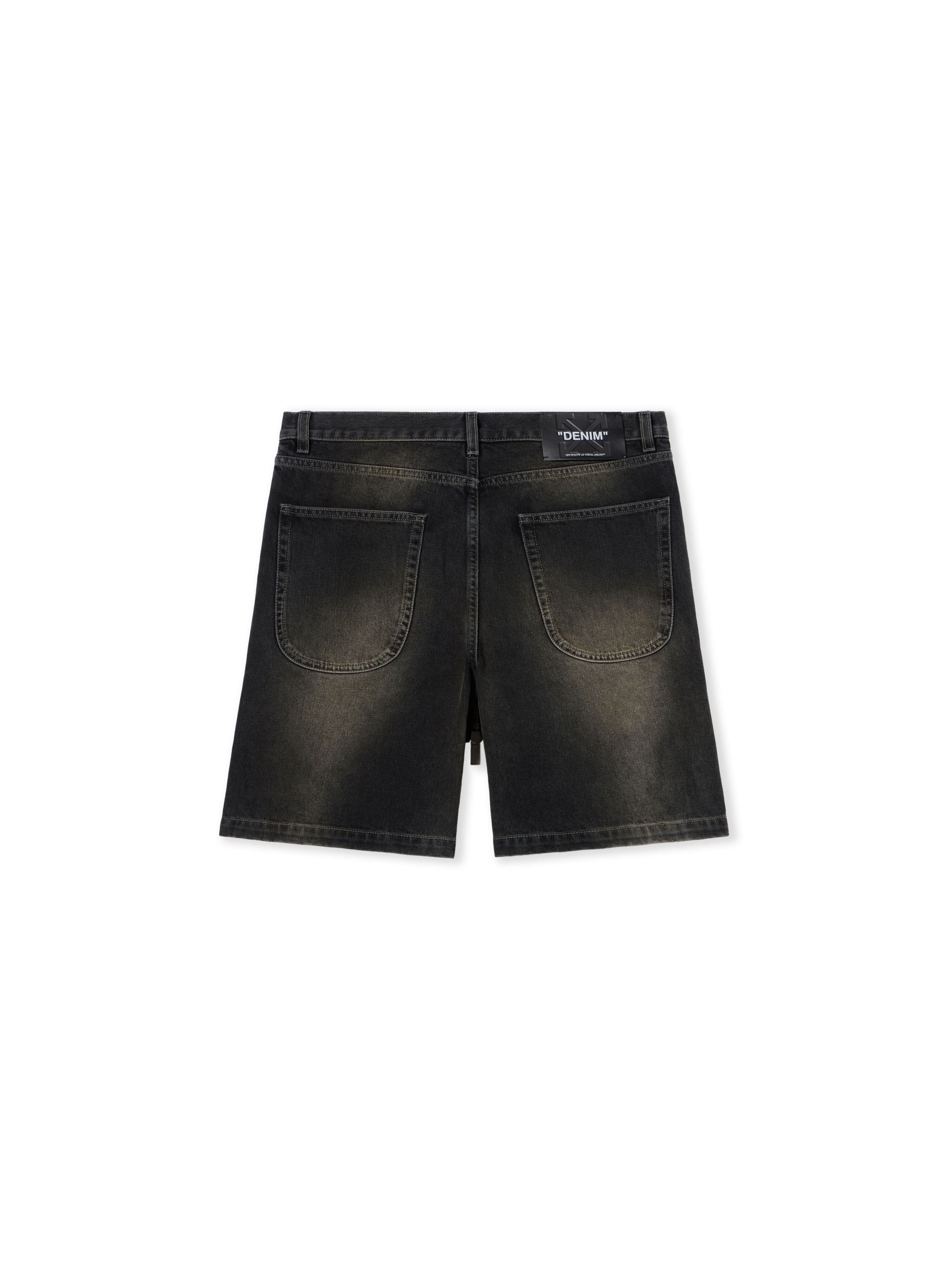 OFF WHITE Dirty Denim Military Zip Shorts  OMYC025Z25DEN001