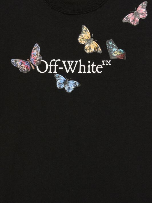 OFF WHITE Schmetterling Bookish T-Shirt SCHWARZ OGAA001S25JER003