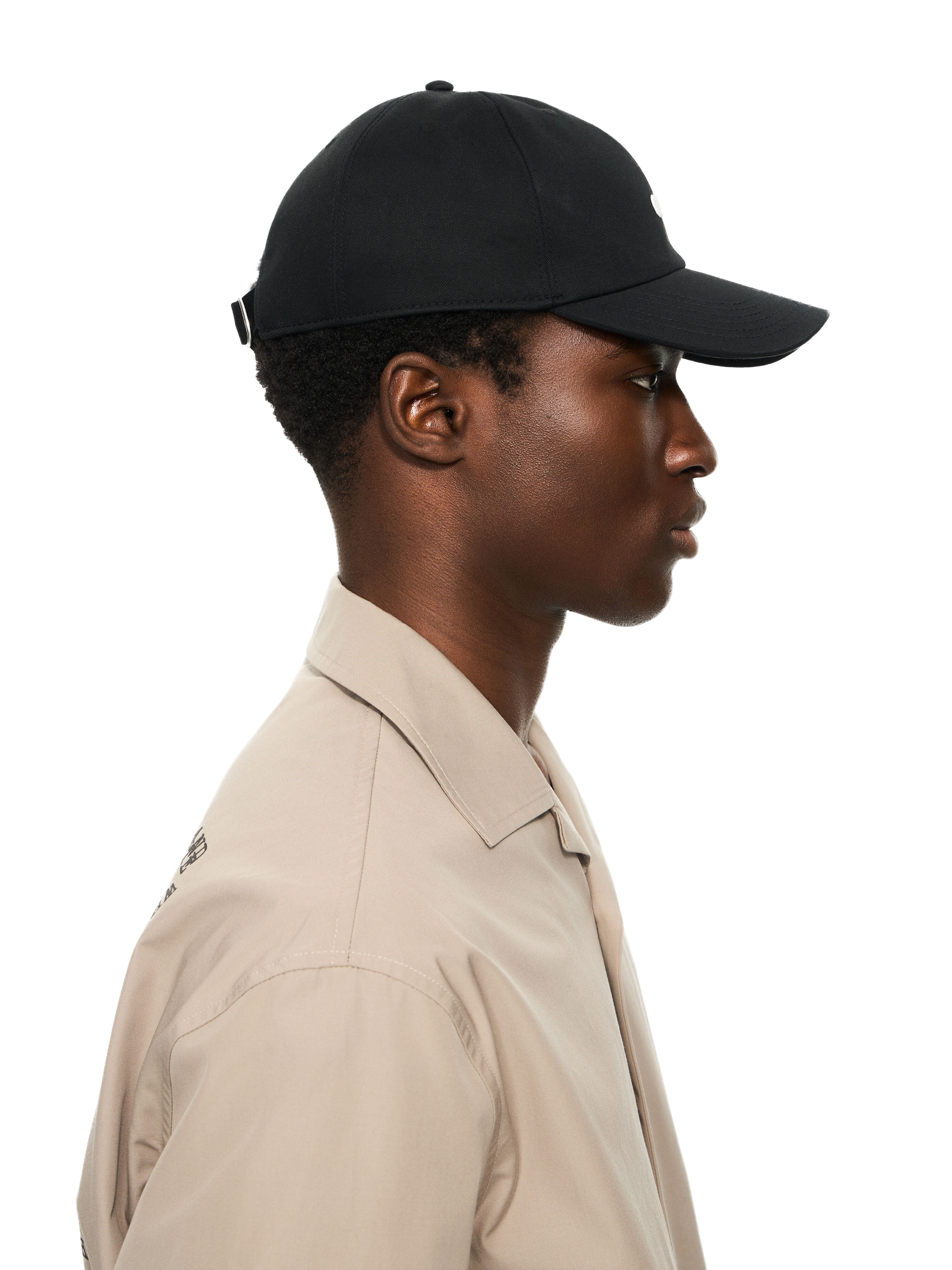 OFF WHITE Drill Off Stamp Baseball Cap Black OMLA04AC99FAB003