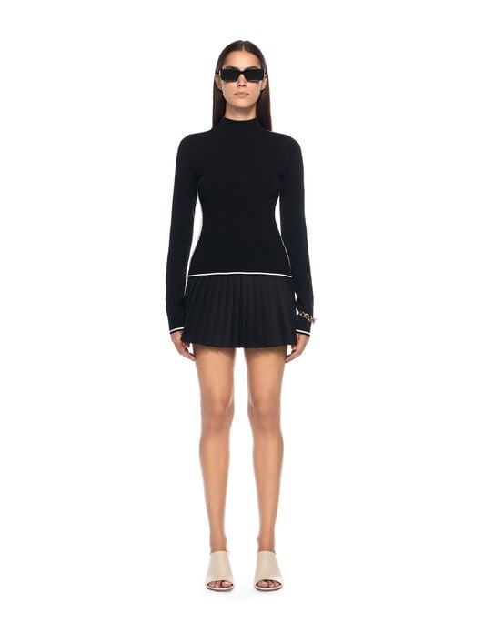 Logoband Knit Turtleneck Sweater OFF WHITE Logoband Knit Turtleneck Sweater BLACK - WHITE OWHF05BF25KNI001