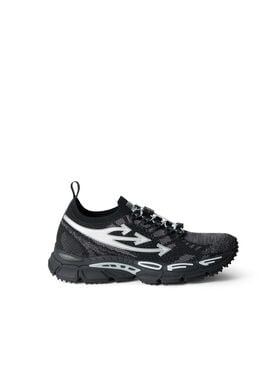 OFF WHITE Be Right Back Knit Sneakers BLACK/SILVER OF06208001