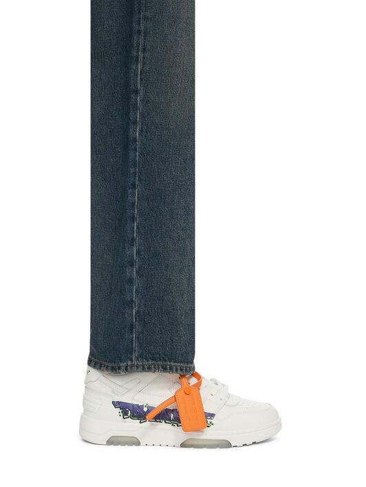 OFF WHITE Out Of Office “For Walking” Art Sneakers WHITE/PURPLE OF06003510