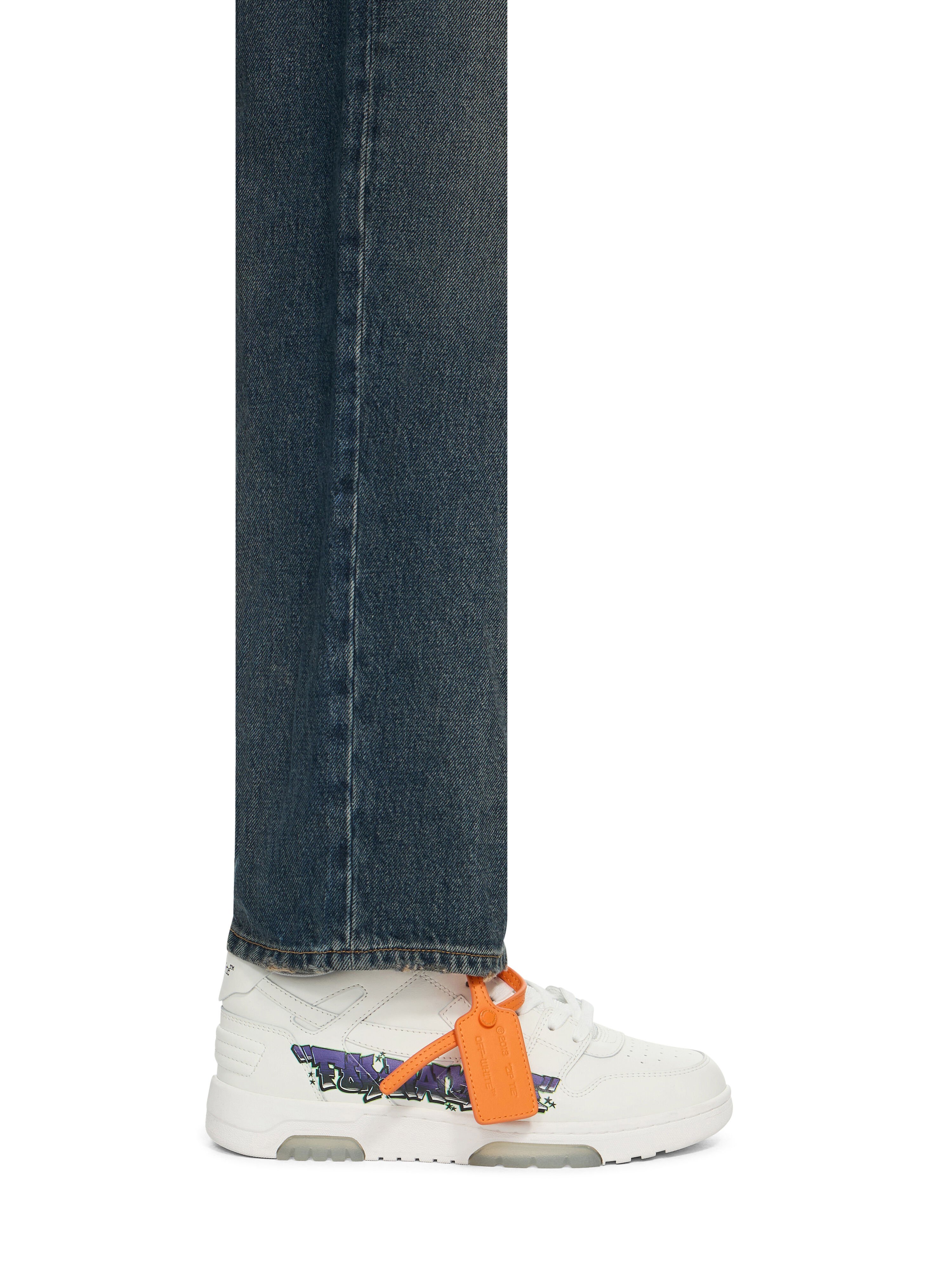 OFF WHITE Out Of Office “For Walking” Art Sneakers WHITE/PURPLE OF06003510